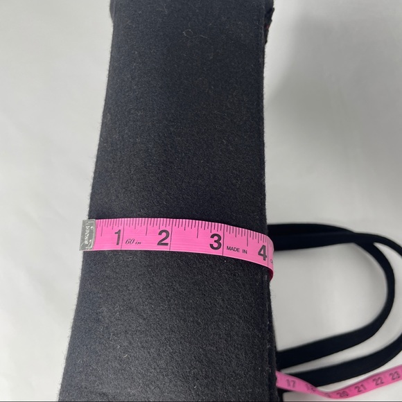 Lulu Guinness Tote Bag Black Blue Red Abstract Design Wool Shoulder Bag - Picture 13 of 14